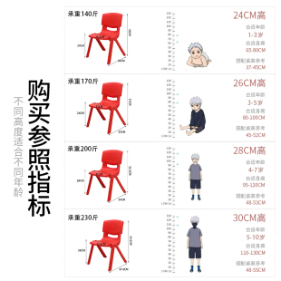 儿童椅子宝宝凳子小板凳靠背幼儿园小孩桌椅塑料婴儿家用加厚座椅