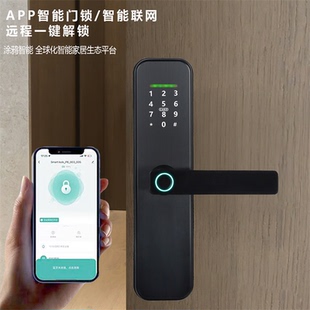锁办公室门锁替换球形锁通用 智能家用房门木门电子指纹锁密码