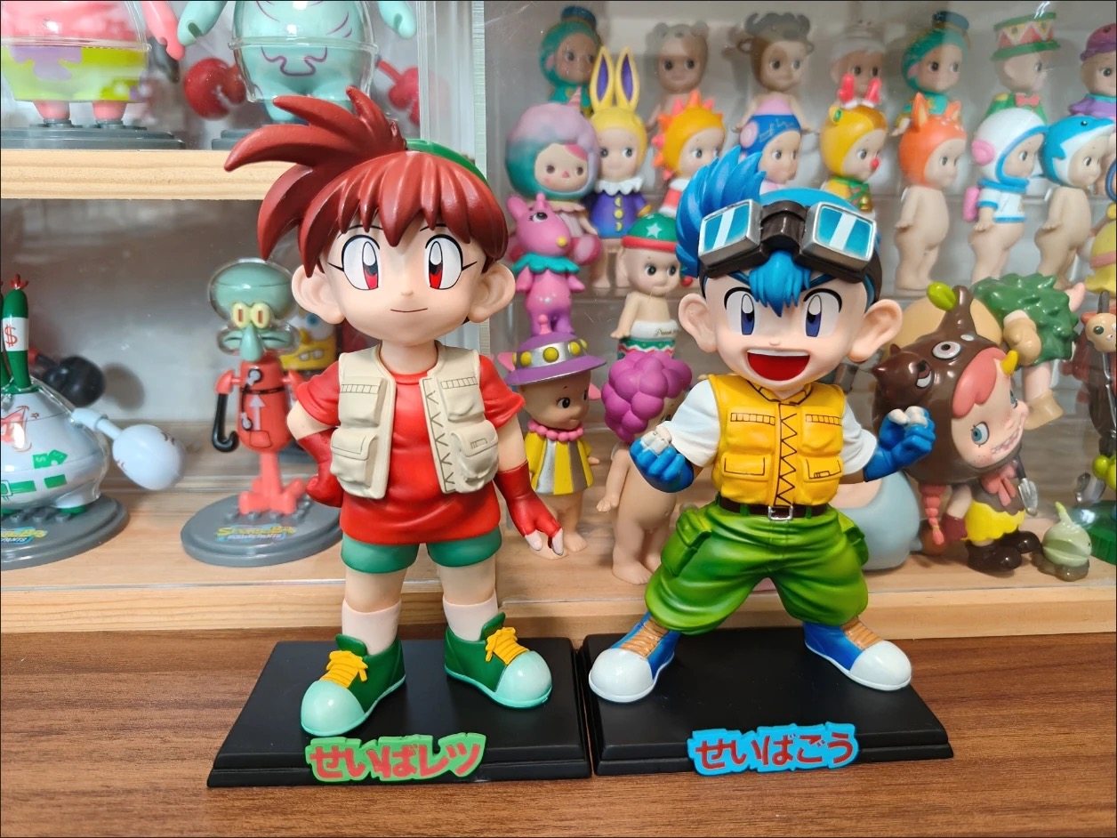 四驱兄弟小烈小豪Q版手办潮玩GK雕像摆件礼物