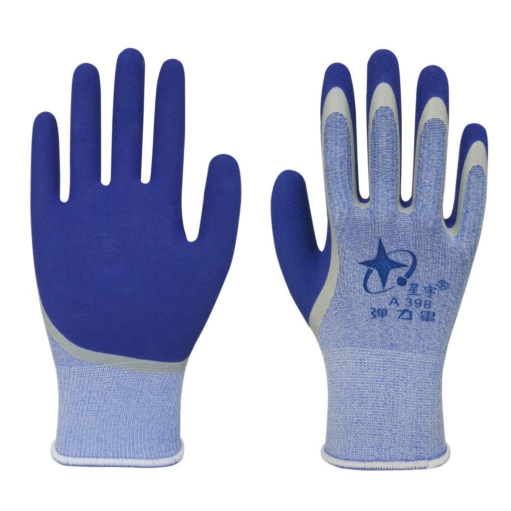 星宇A398劳保手套耐磨工作加厚工地做工机械透气防滑防油防水高弹