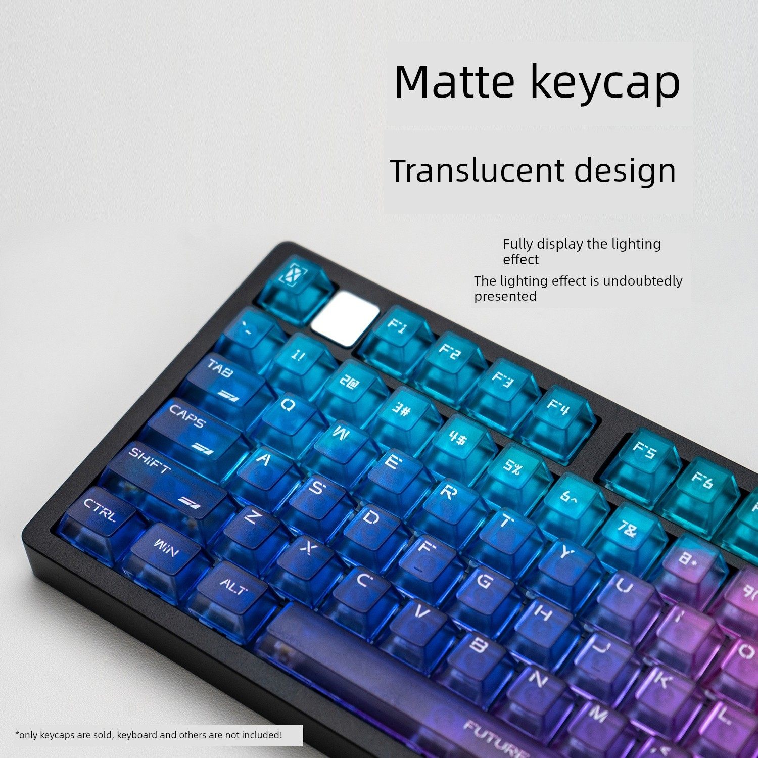 LEOBOG彩色五面雾透 PC 键帽115键 UV字符透光原厂高度适配Hi75C