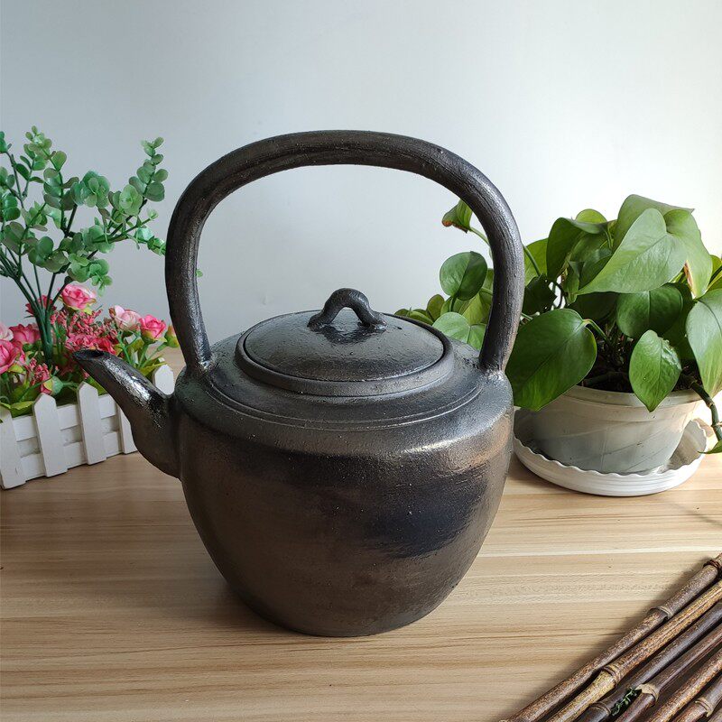 古州泥匠平定砂锅黑砂大茶壶煮茶泡茶全手工烧水壶手工家用茶壶