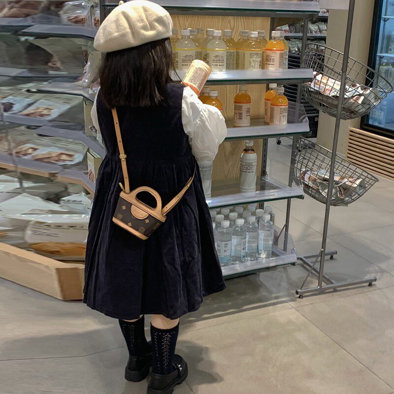 儿童包包2024新款网红菜篮子宝宝手提包公主洋派配饰小女孩斜挎包