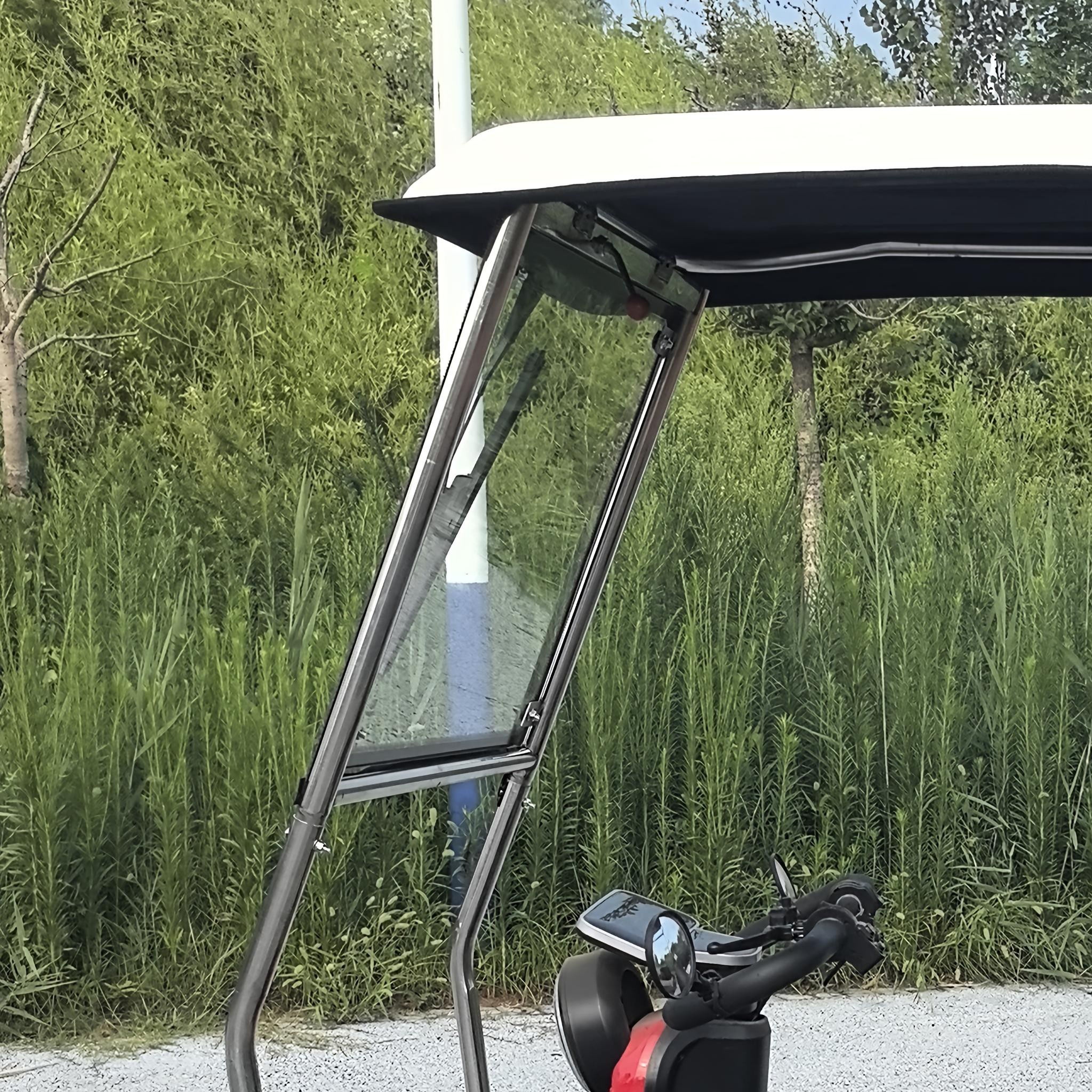 电动四轮车车棚雨蓬遮阳棚休闲车棚老年人代步四轮雨棚三轮车棚