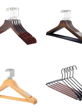 意式轻奢样板房衣柜榉木衣架衣服撑道具衣帽间装饰摆件酒店展厅