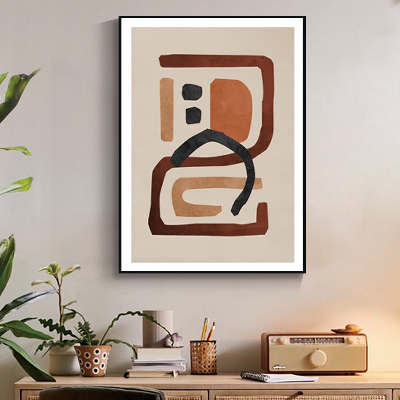 现代简约走廊印象派墙画单幅油画星空丰收杏花梵高名画玄关装饰画