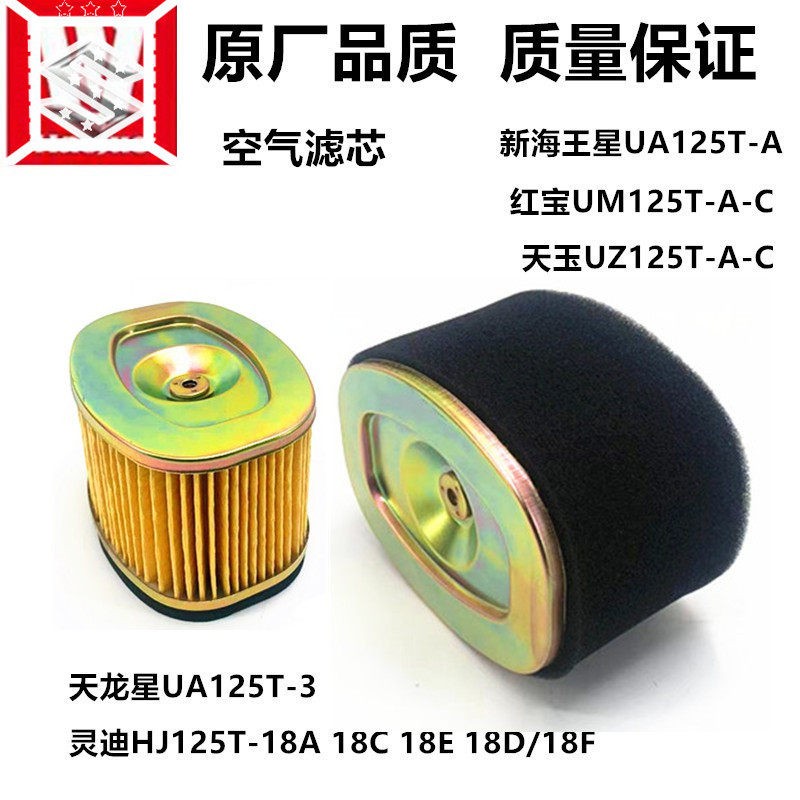 适用新海王星UA125T空气滤芯灵迪天龙星红宝天玉空气过滤芯 空气