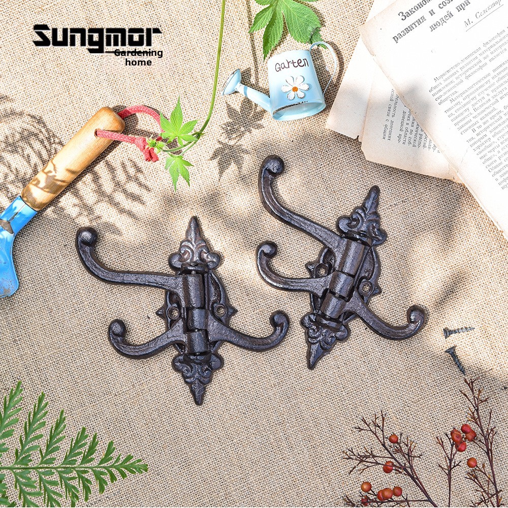 Sungmor 玄关装饰挂钩复古怀旧装饰钉子壁挂衣帽钩多功能创意饰品