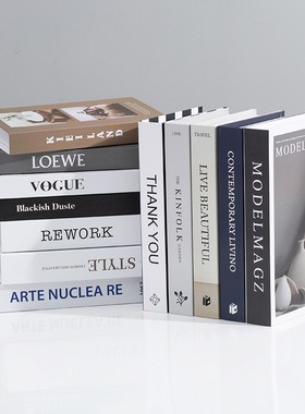 别墅大风格摆件装饰桌面卧室拍摄道具书样板间装饰书仿真书摆件