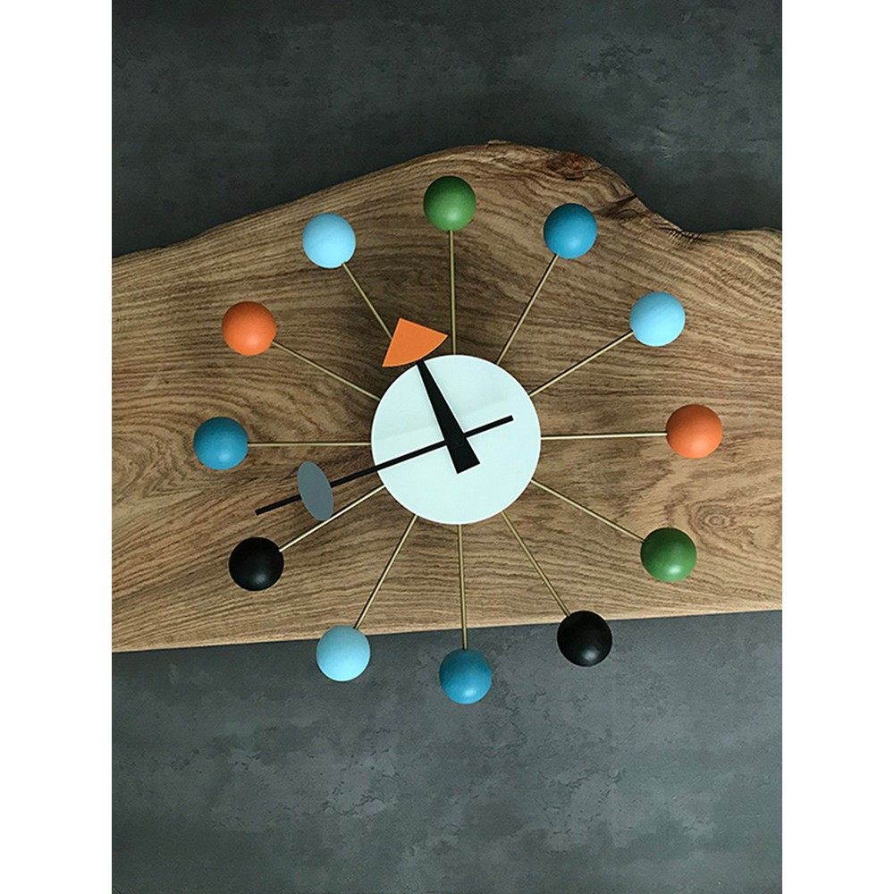 Coool正版正品球挂钟 北欧创意听不见声音的挂钟糖果简约实木时计