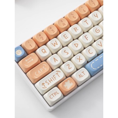 moa布丁熊键帽pbt材质热升华适合狼蛛F99 F87 F75 VGN98pro RK75