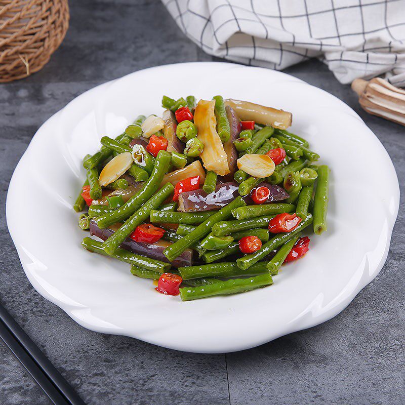 仿真食品食物 菜品模型炒菜热菜假菜样品豆角烧茄子美食菜肴模具