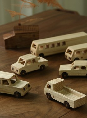 雨木｜实木小汽车摆件 SUV 小轿车木质玩具车饰品摆件 玩具车礼物