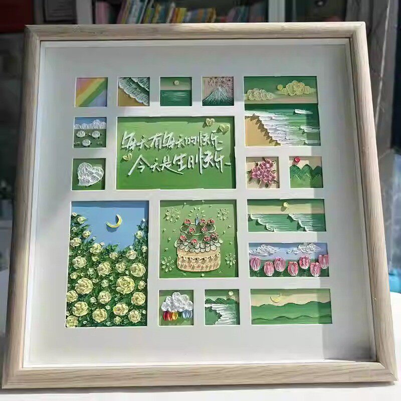 生日礼物油画棒手工diy自制材料包送男友男朋友女生闺蜜情侣成品