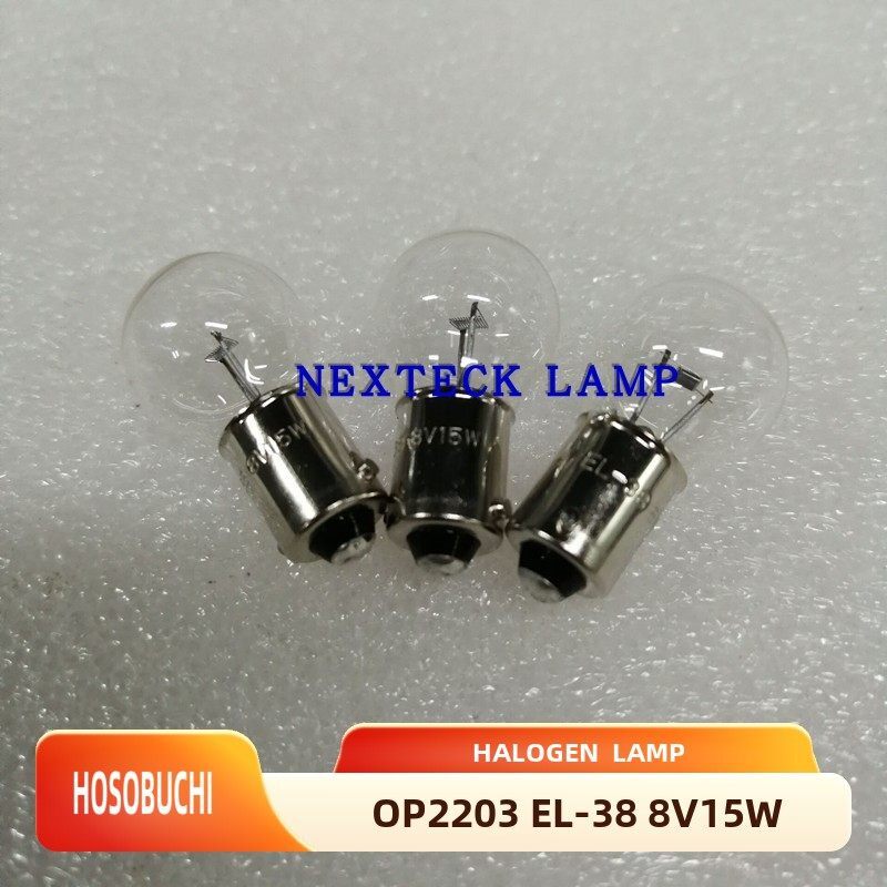 现货日本HOSOBUCHI细测量卤钨灯EL-38 8V15W OP2203卡口单触BA9s
