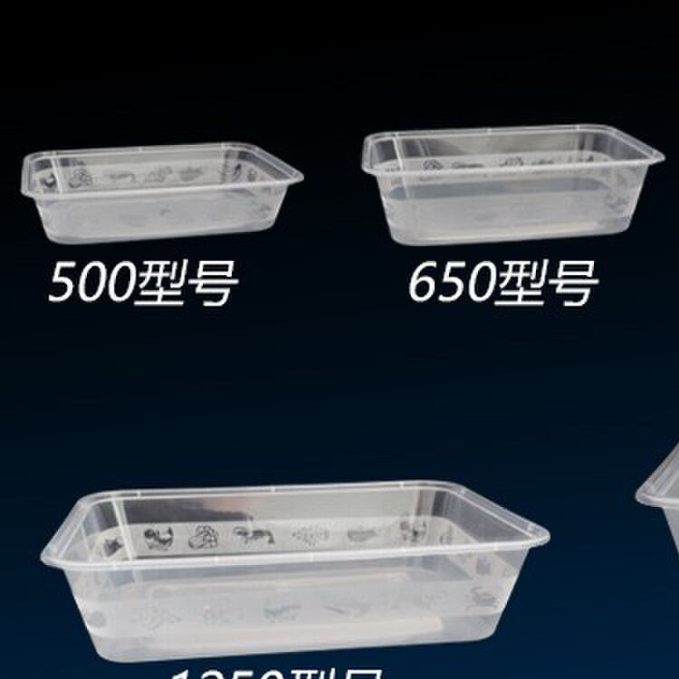 一次性打包盒长方形透明塑料商用外卖快餐盒加厚饭盒便利碗