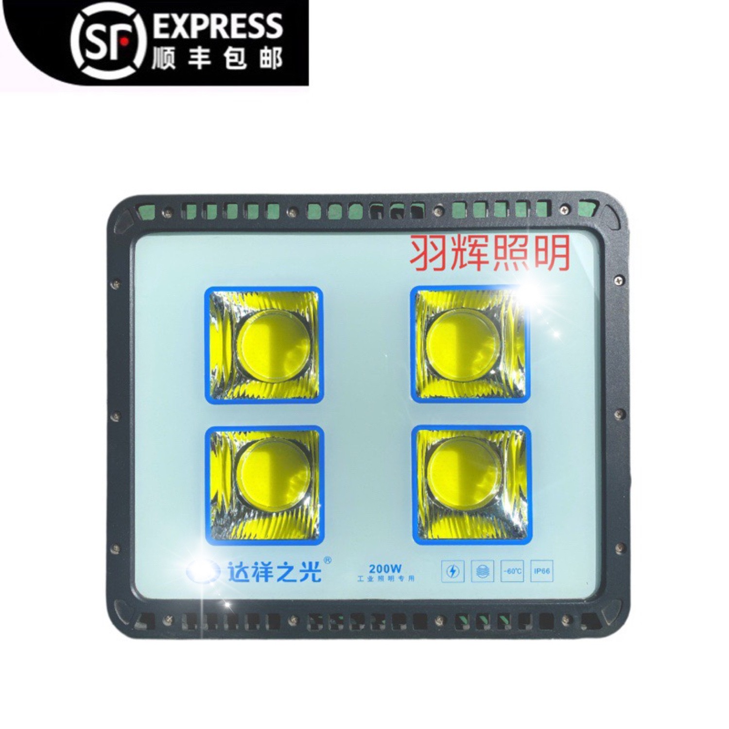 达祥之光LED投光灯100W广告泛光灯600瓦射灯200W户外防水灯