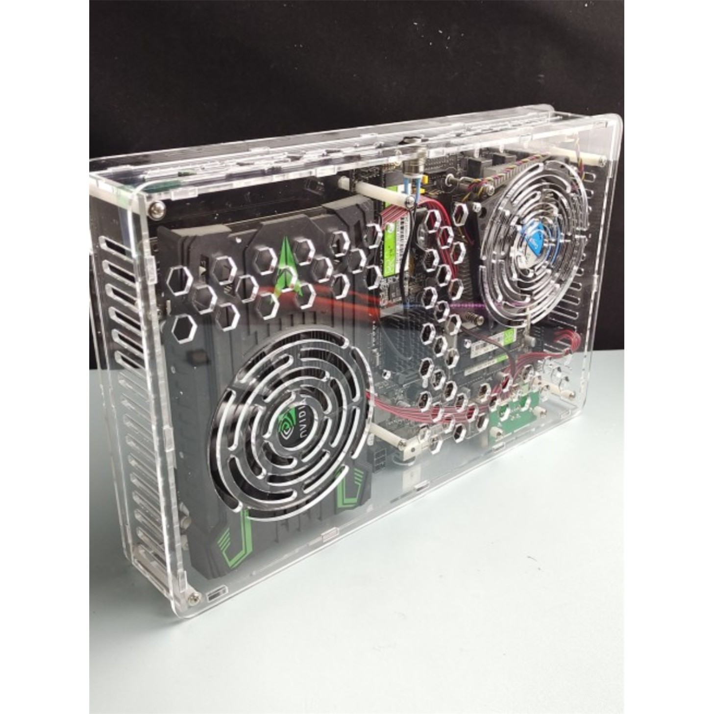itx主板专用亚克力机箱,可侧装显卡,嘉莱宝JLBM270A一体机改机