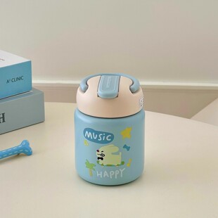 德国Canim Kalse 新款迷你可爱小狗保温杯小巧便携带吸管口袋杯