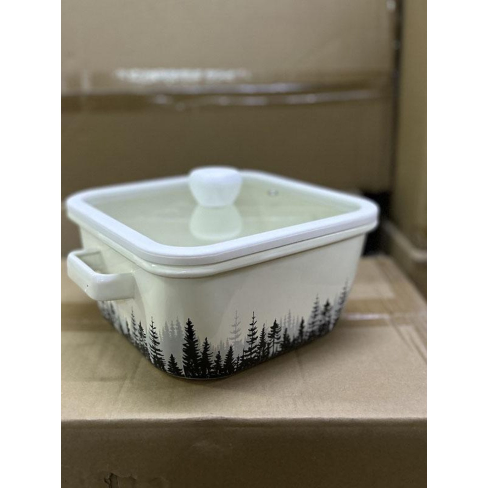 哈么搪瓷卷边汤锅收纳锅火锅打边炉双耳汤锅炖锅明火电通用
