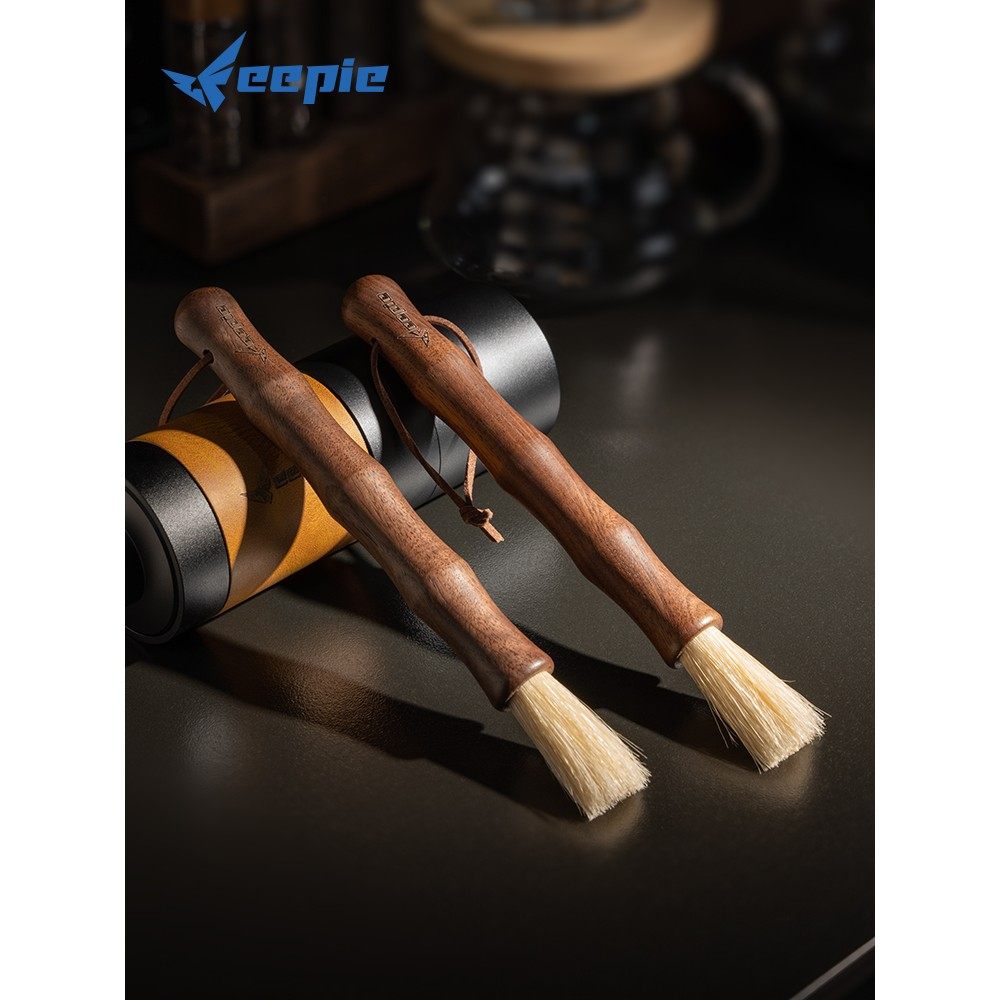 feepie啡派胡桃木清洁毛刷磨豆机咖啡清理刷咖啡吧台清洁刷工具