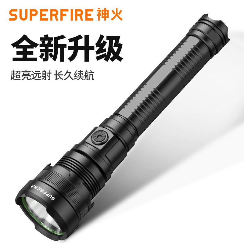 神火Y12超强光手电筒P90大功率超亮家用户外照明专用远射探照灯