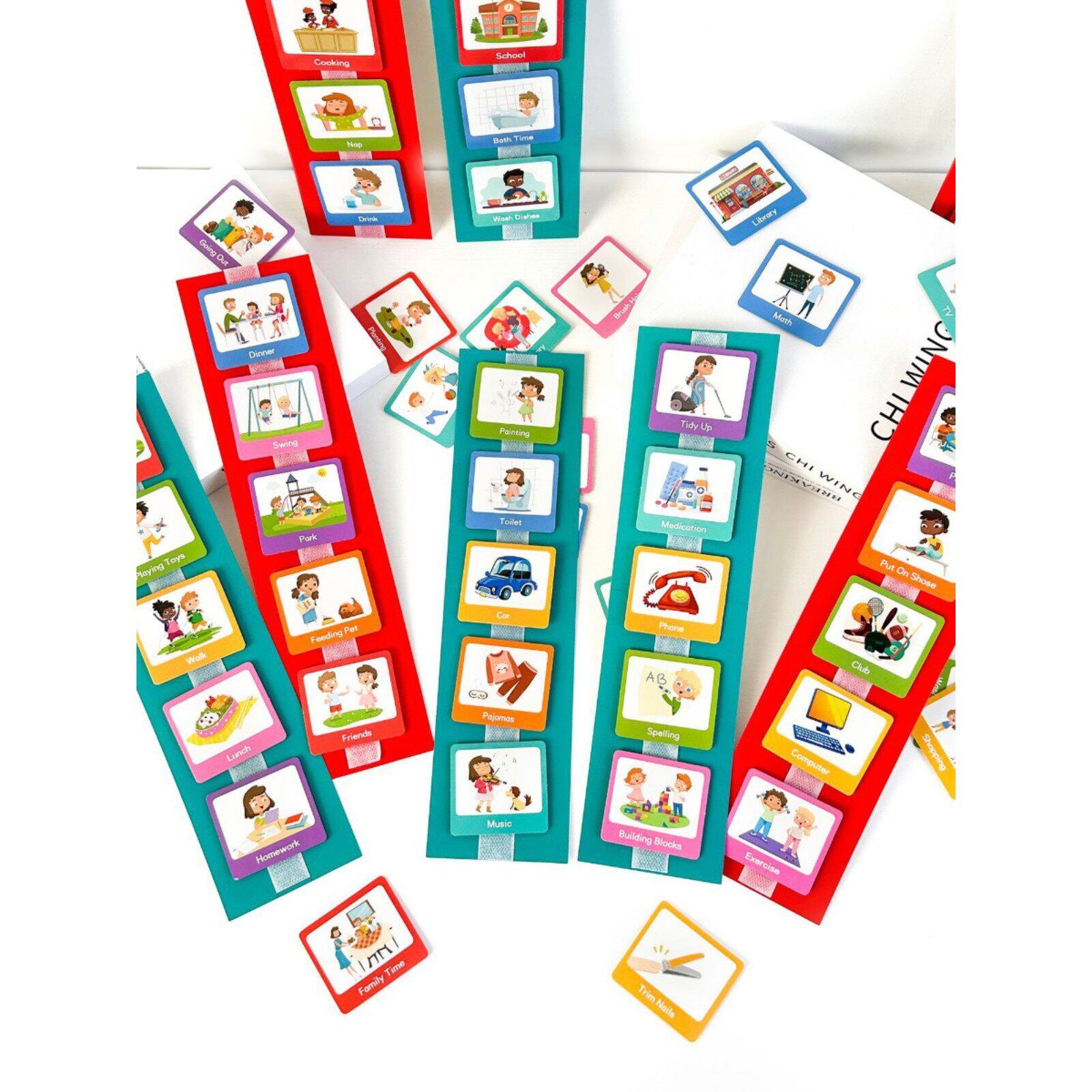 Kids Visual Schedule幼儿生活日常活动计划日程安排规划英文卡片