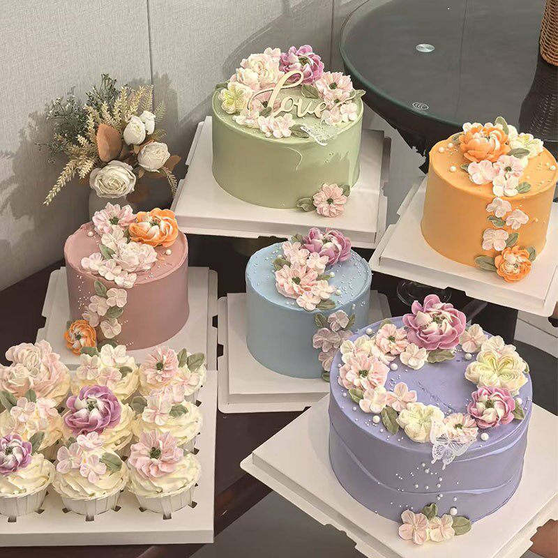 母亲女神韩式裱花朵巧克力蛋糕装饰翻糖花篮成品套装配件生日烘焙