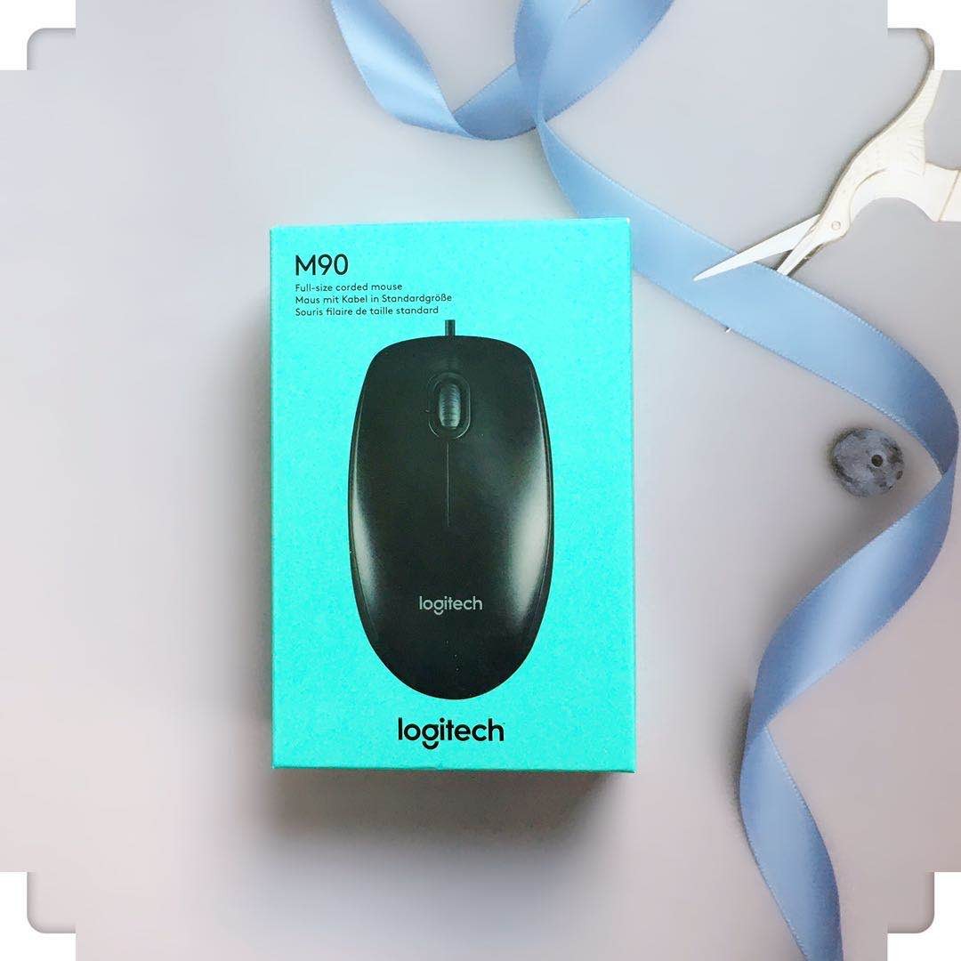 logiM111M100M90家用台式电脑USB通用接口光电有线鼠标线长1.7米