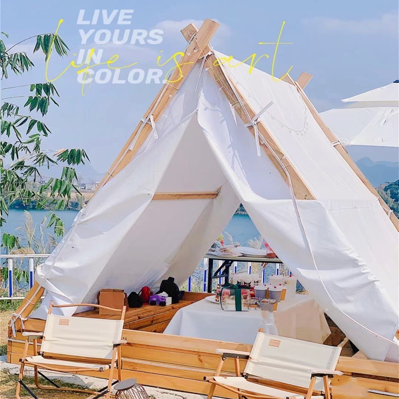 网红星空三角帐篷火锅棚山庄烧烤露营棚风景区民宿小屋定制户外天