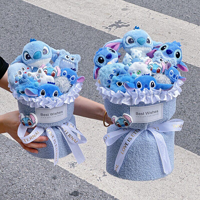 史迪仔玩偶公仔花束生日礼物送男生女友史迪奇成品花束七夕送男生