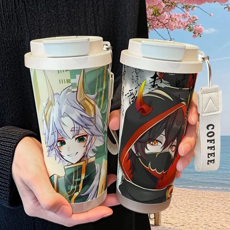 超自然行动组儿童保温杯大容量316不锈钢学生可携式双饮吸管喝水