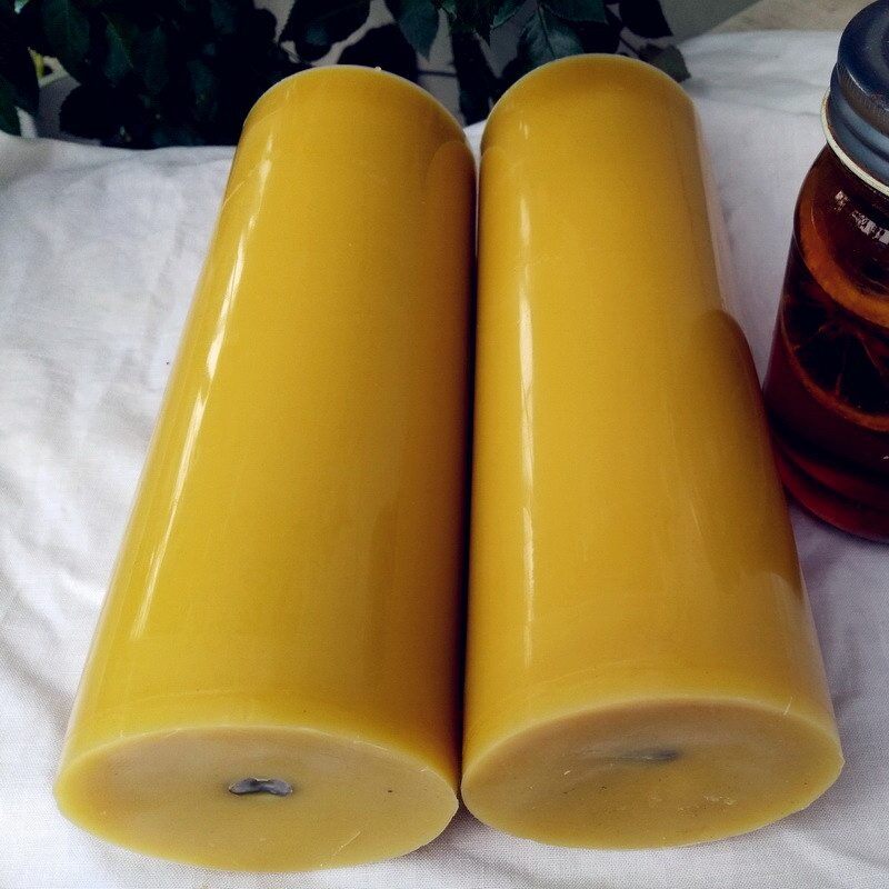 超大圆柱蜂蜡蜡烛 天然蜜蜡手工造 欧式古典工艺圣诞餐桌香薰烛台