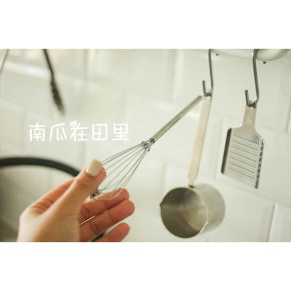现货日本进口304不锈钢小号迷你手动打蛋器蛋抽搅拌棒22-19-14cm