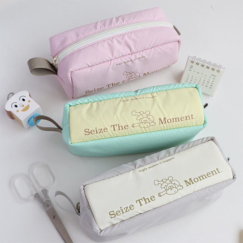 3egiz原创吐司笔袋美式大容量文具盒便携小众可爱设计感文具袋女