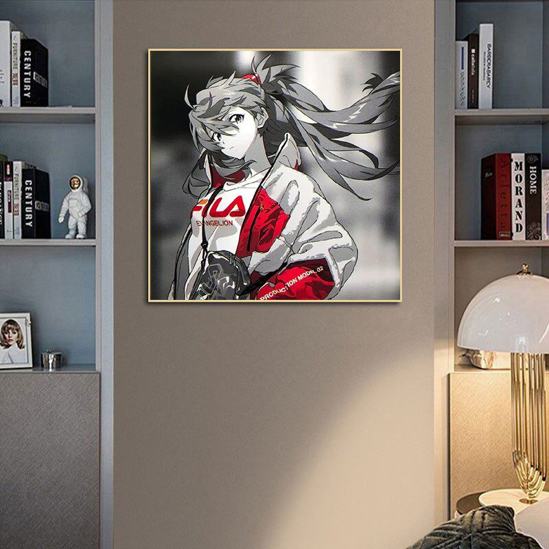 新世纪福音战士装饰画EVA明日香凌波丽动漫挂画卧室电竞房间壁画