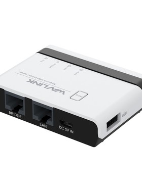商品描述 WAVLINK USB2.0 支持有线/无线/独立模式无线打印机服务
