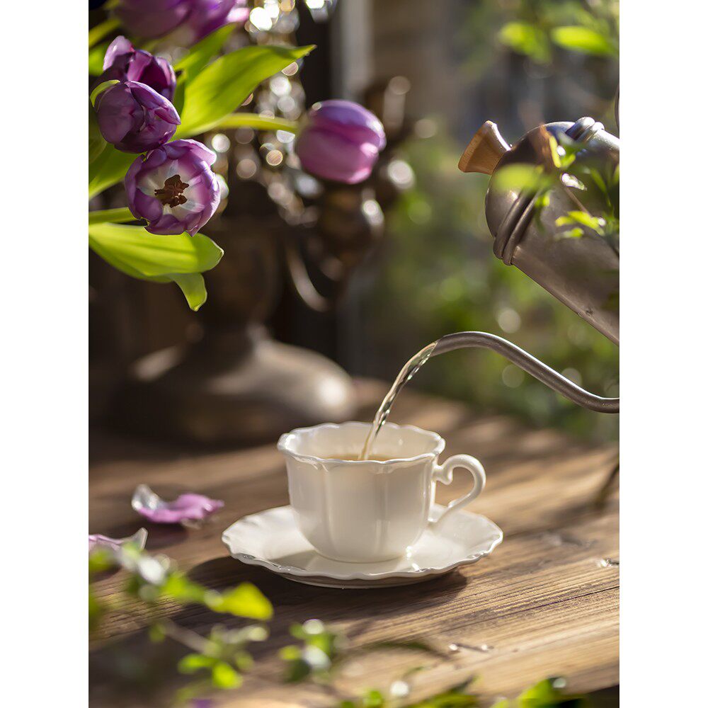 骨瓷白色意式浓缩咖啡杯设计感小众小容量小号迷你小型陶瓷杯碟