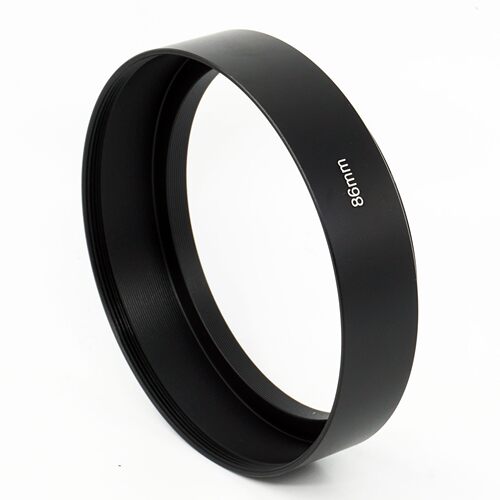 大尺寸金属遮光罩适用(于)标准镜头铝合金86mm 95mm 105mm螺距1mm
