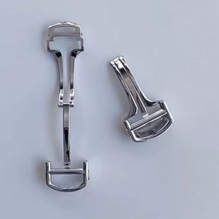 适配卡地亚新款表扣316皮表带扣 帕莎蓝气球山度士快拆折叠扣