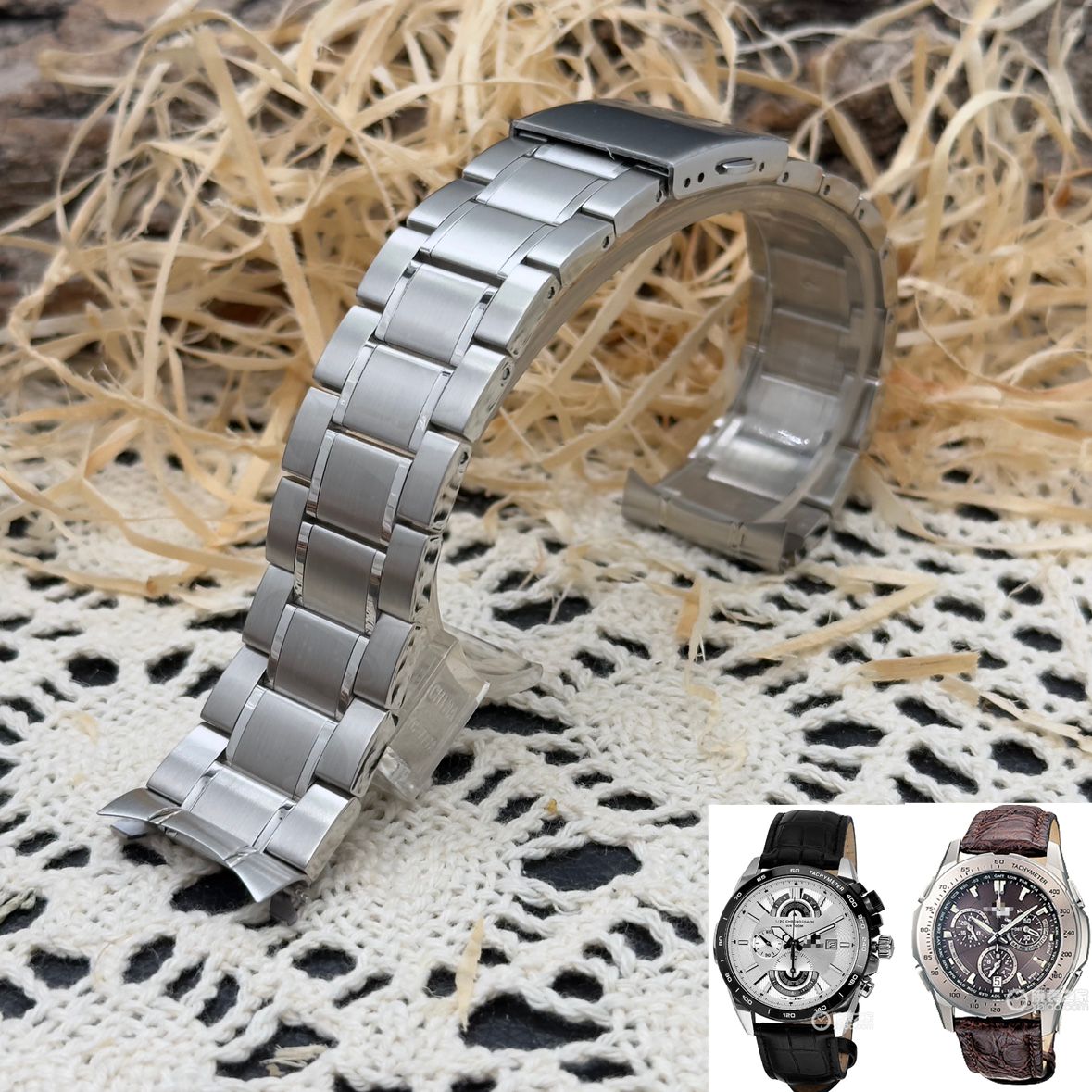 福西达表行 适配卡西欧EFS-510 EFR-520 OCW-800 EFR-303手表钢带