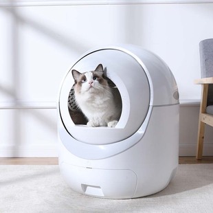 除臭防溅杀菌猫咪厕所全自动清理免铲电动铲屎机 智能猫砂盆封闭式