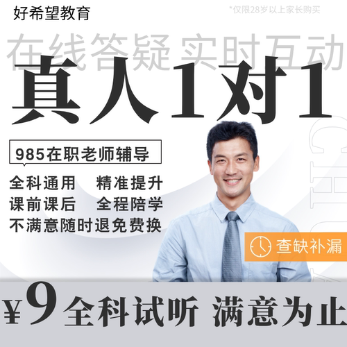 【答疑互动】线上一对一辅导语文数学补习家教老师真人在线网课