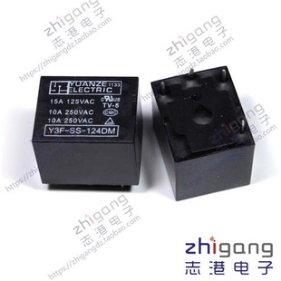 4腳 元 則 Y3F 124DM 繼電器 YUANZE 一組常開型 24VDC 10A T73