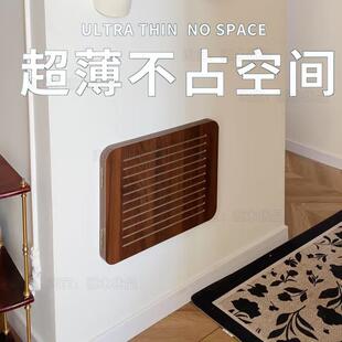 黑胡桃实木弱电箱遮挡装饰盖板电表箱画多媒体网线盒遮挡箱免打孔