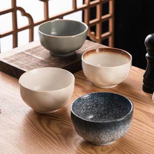 陶瓷吃饭碗手作粗陶汤碗高端日料餐具家用泡面碗筷套装 5寸碗日式