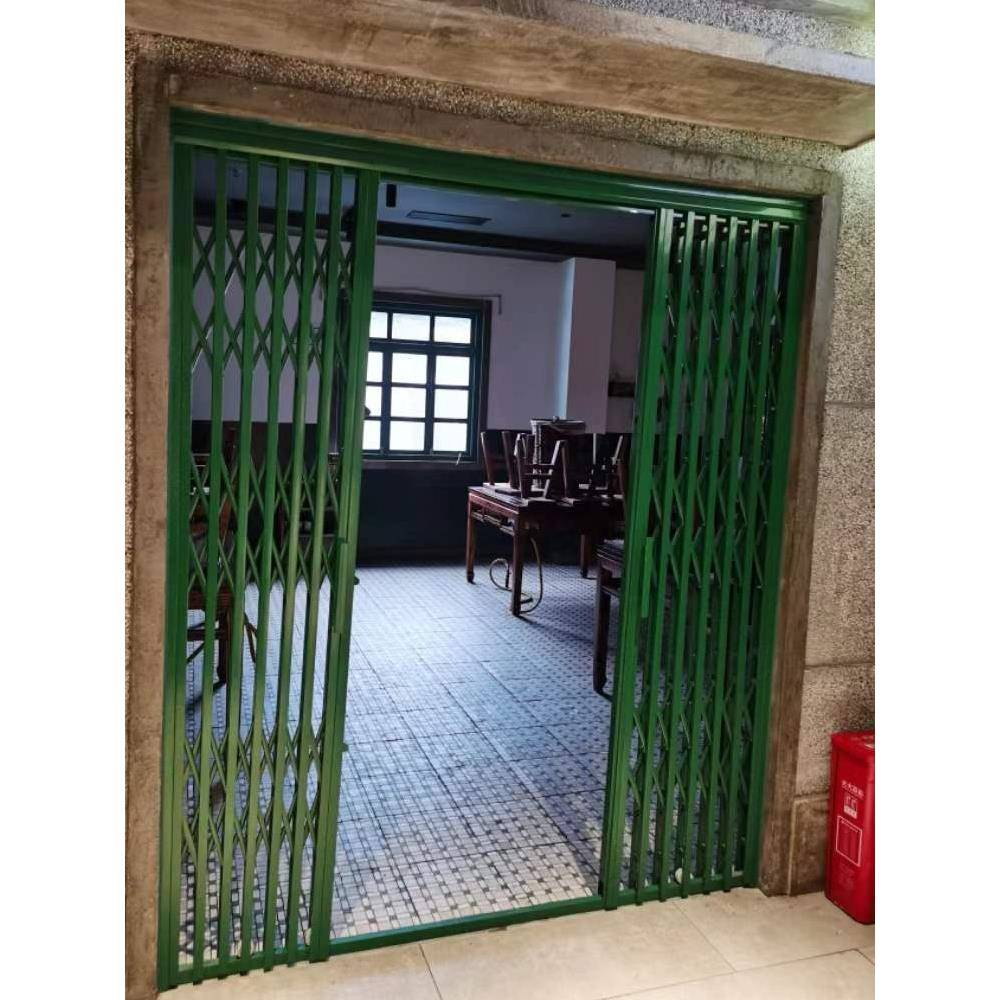 覆古装饰折叠门扁铁拉闸门商铺门和谐门不锈钢烤漆门电梯伸缩门