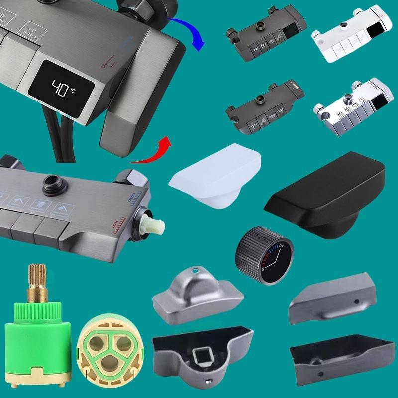 28钢琴键开关恒温冷热水淋浴手柄温度控制正向和反向阀芯阀体维修