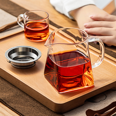 忆壶茶玻璃公道杯分茶器公杯茶具配件功夫茶具套装加厚耐热茶杯子