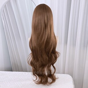 蜜糖心跳女长卷发自然优雅棕色温柔甜美日系千金大小姐 假发物语